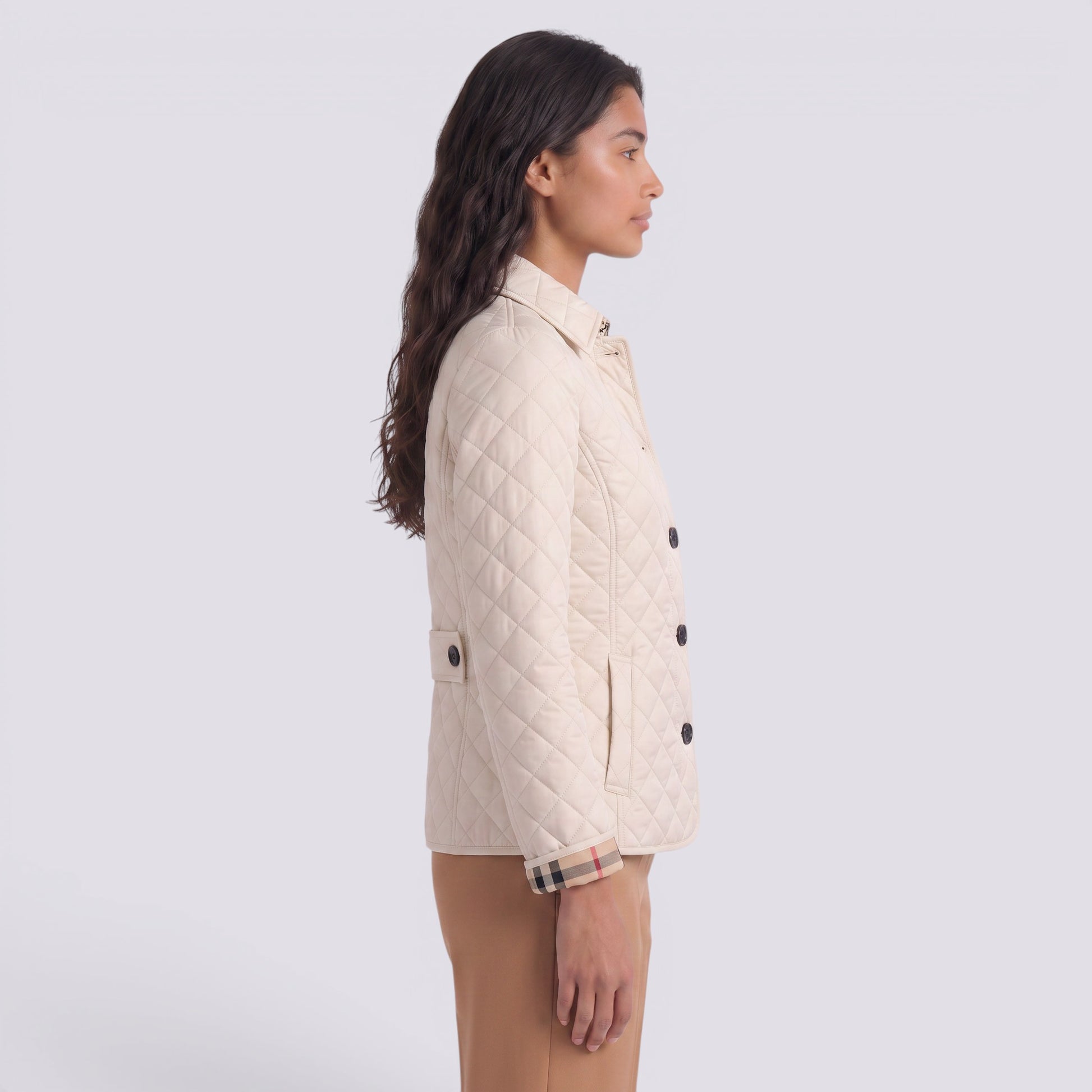 Chaqueta Acolchada Mujer Elegante con Solapa