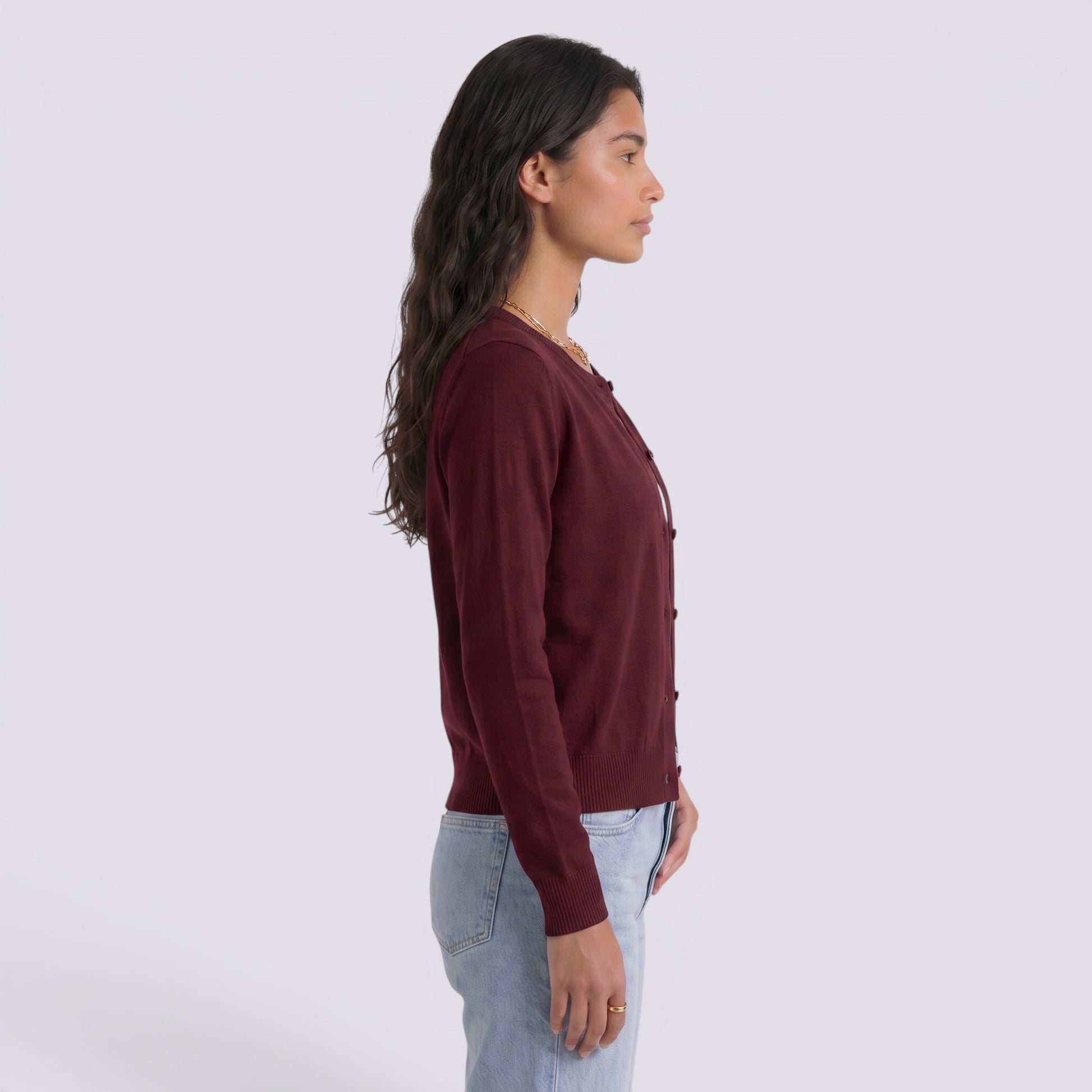 Cárdigan Mujer de Punto con Botones