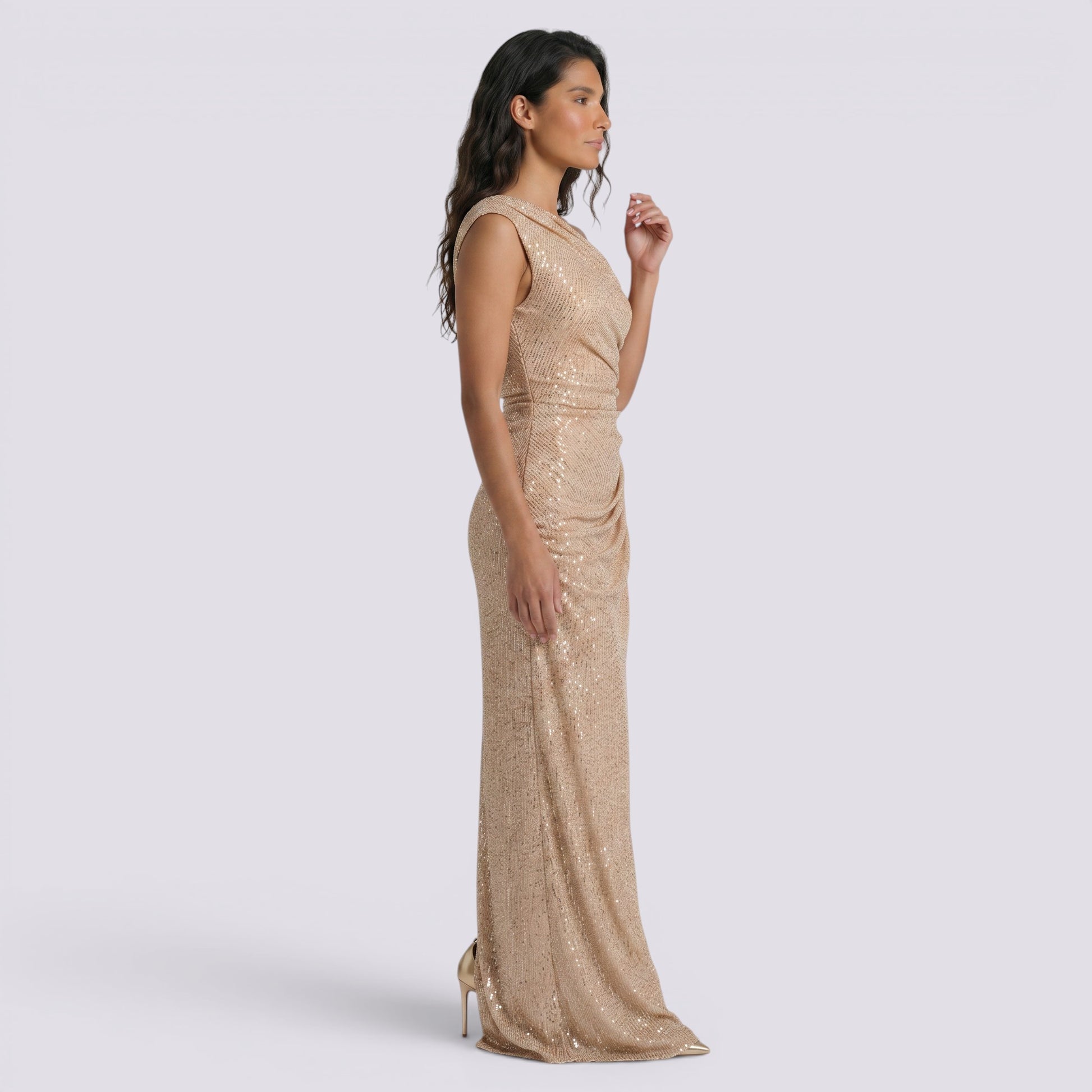 Vestido Largo de Fiesta Mujer Elegante Descubiertos