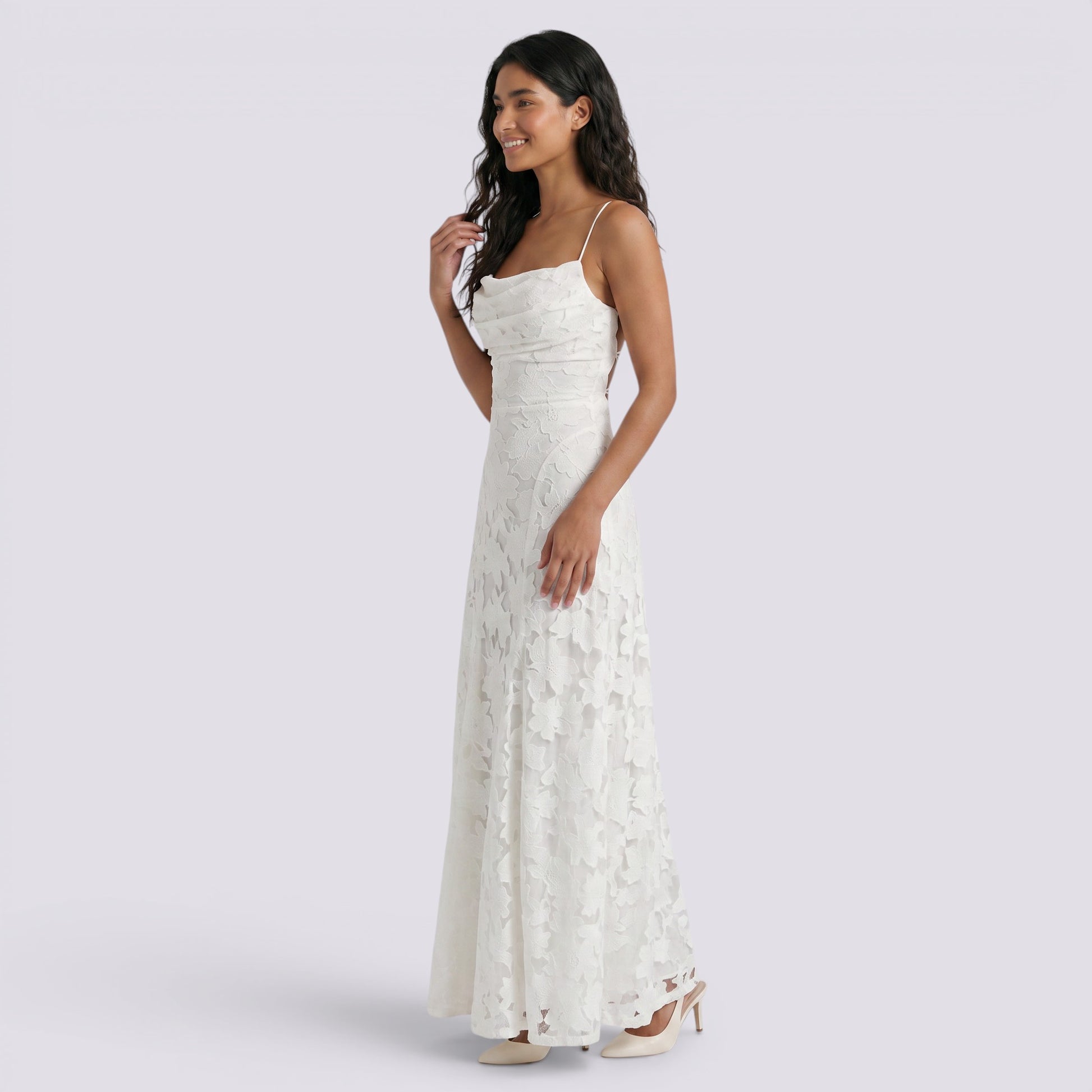 Vestido Largo Mujer Invitada Espalda Descubierta