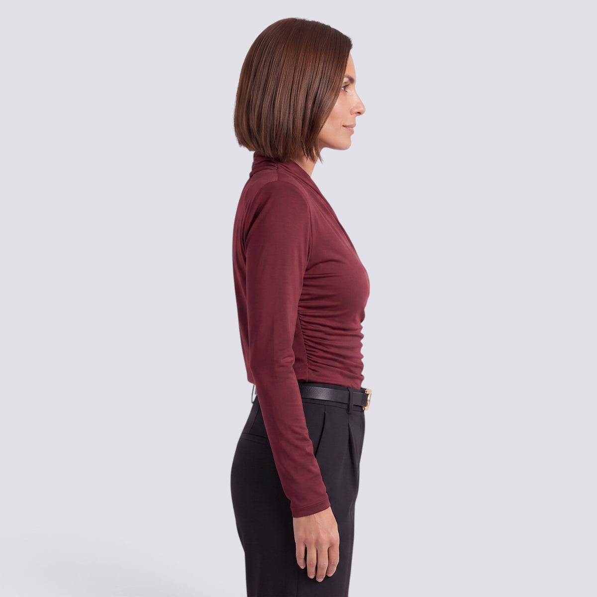 Blusa Mujer Manga Larga Escote Cruzado