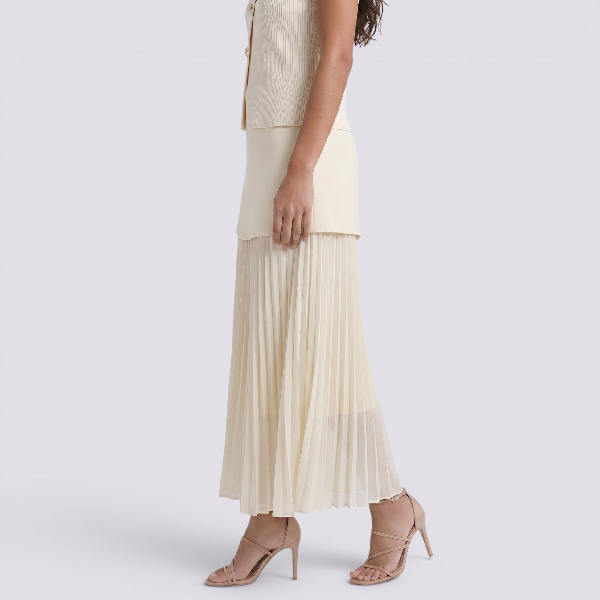 Falda Midi Mujer Cintura Alta