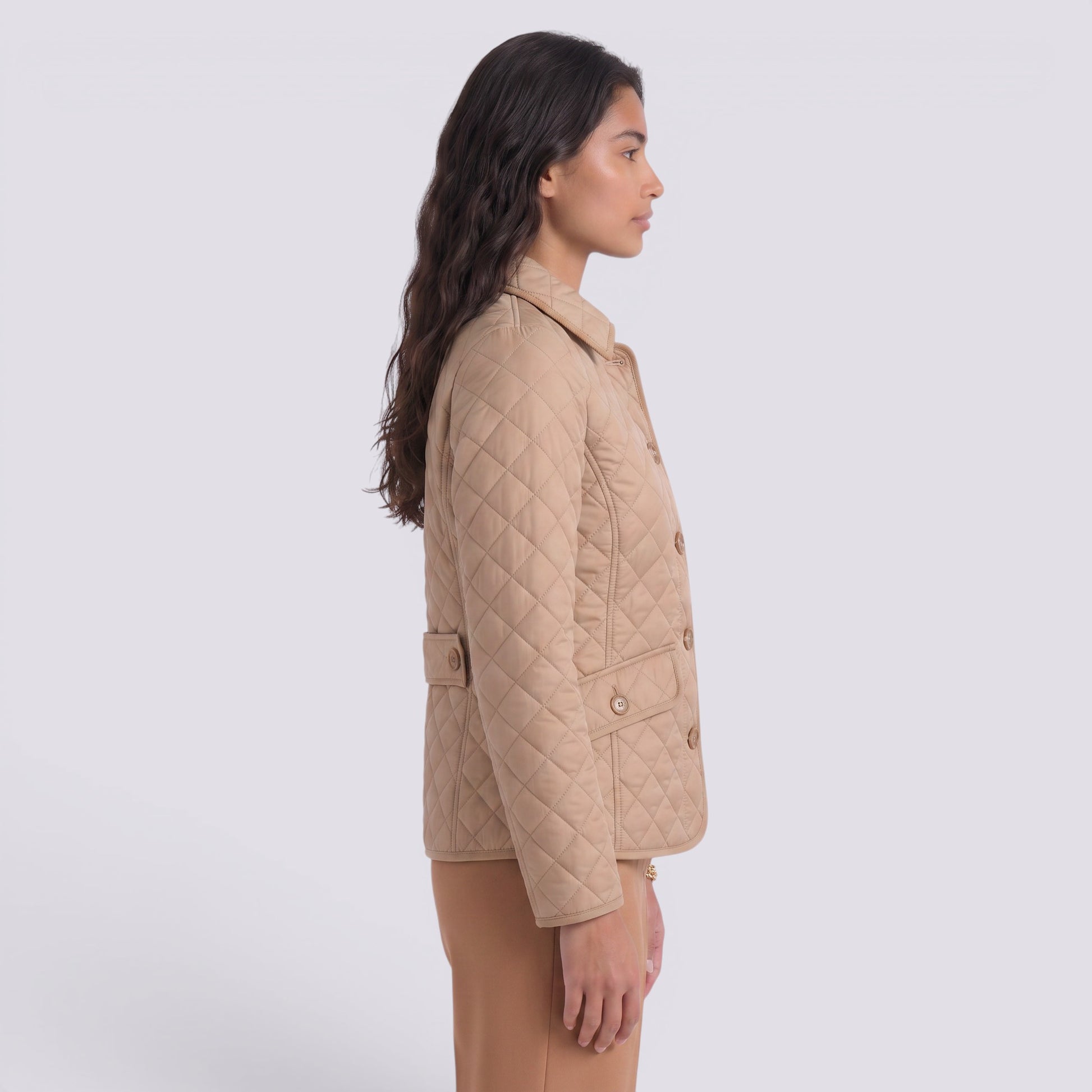 Chaqueta Acolchada Mujer Elegante con Solapa