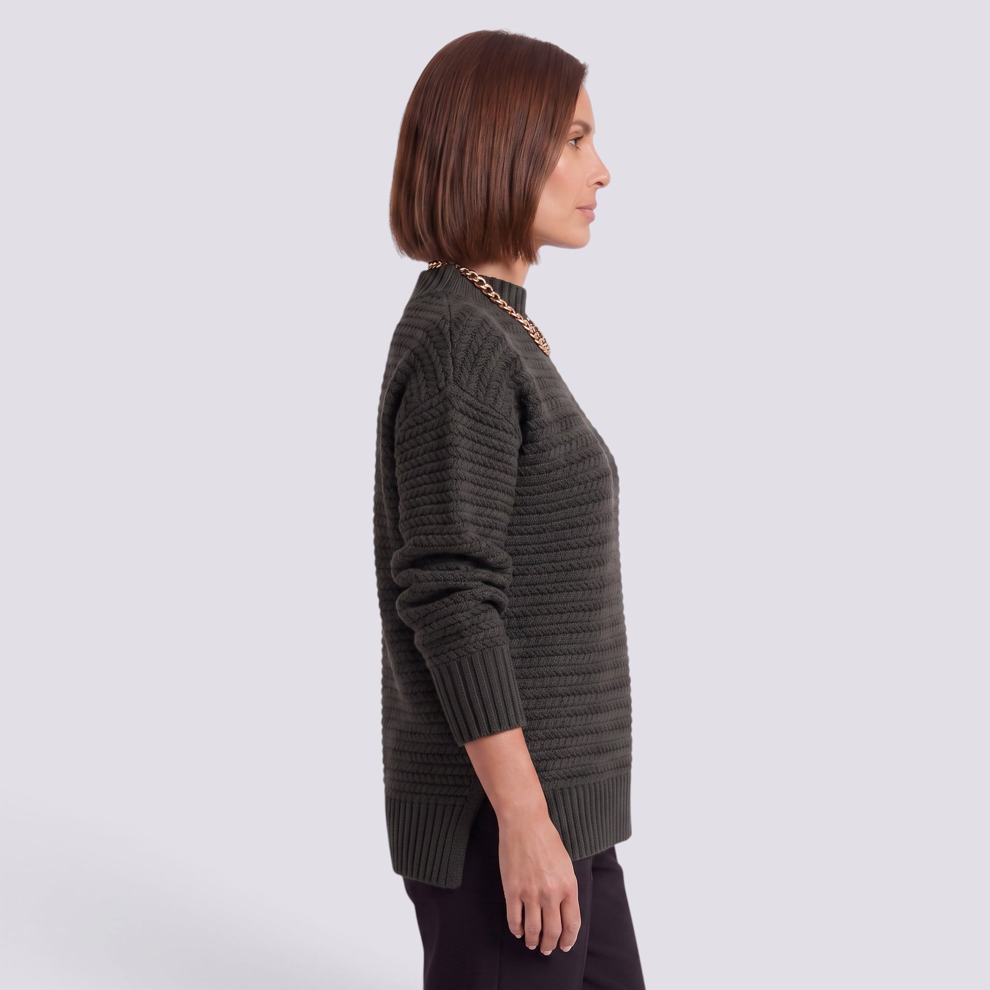 Jersey Mujer de Punto Cuello Alto