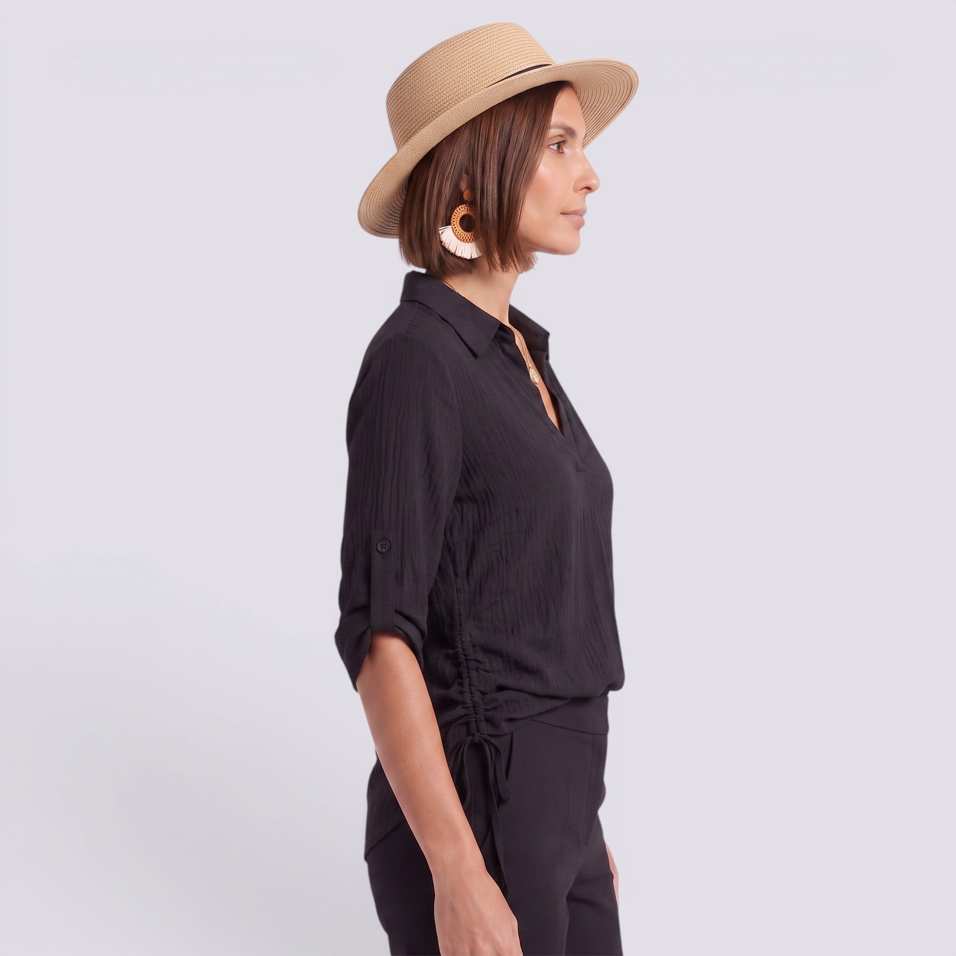 Camisa Playera Mujer Cordones Laterales