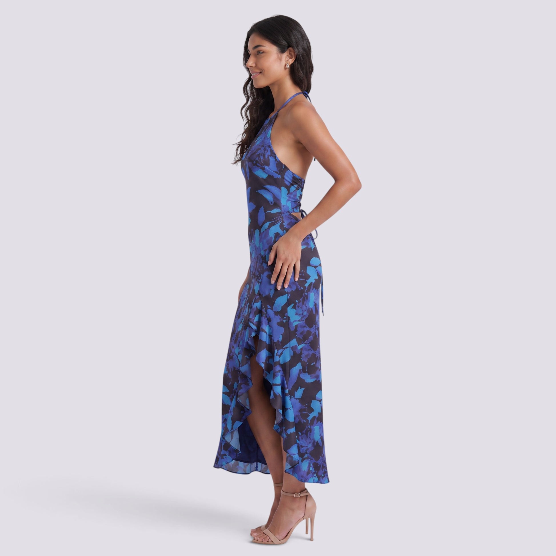 Vestido Estampado Mujer Espalda Descubierta Lazada