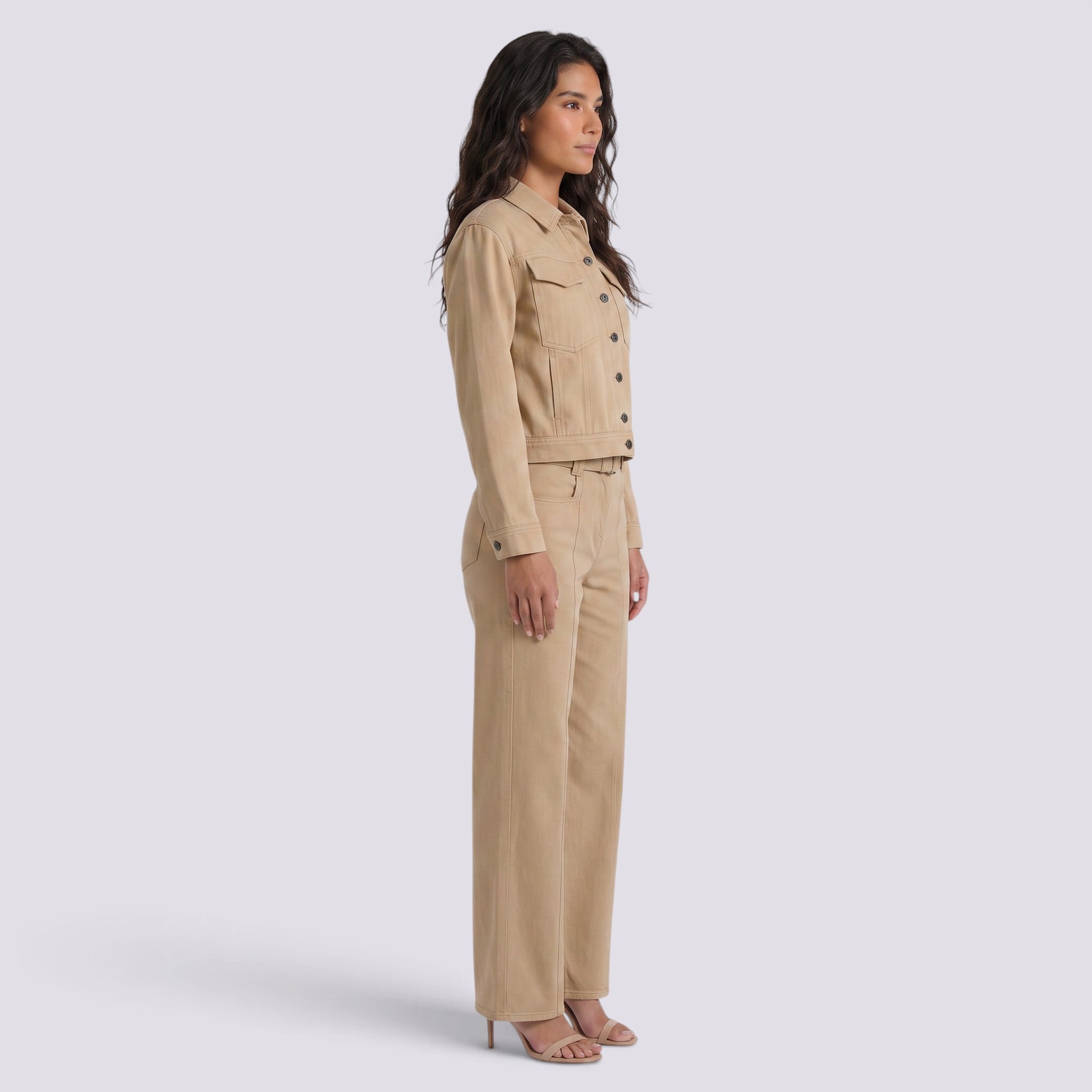 Conjunto Vaquero Mujer Chaqueta Pantalón Ancho