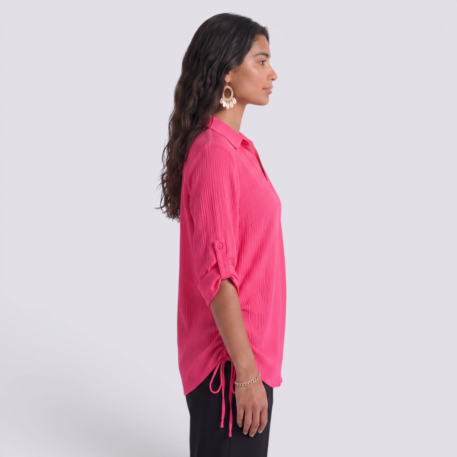 Camisa Playera Mujer Cordones Laterales