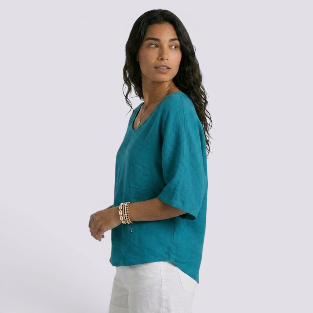 Camiseta Mujer Holgada Lino Verano