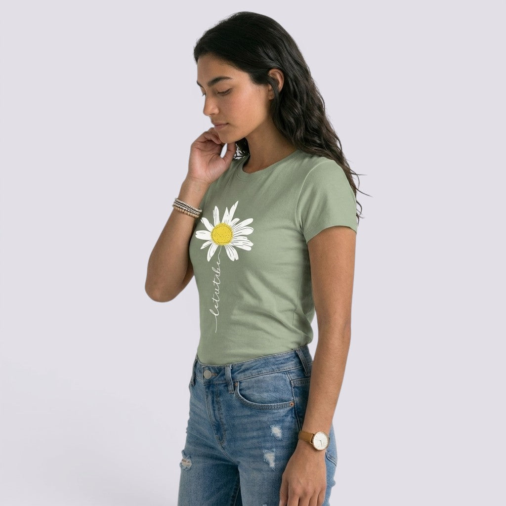 Camiseta Mujer Manga Corta Estampada