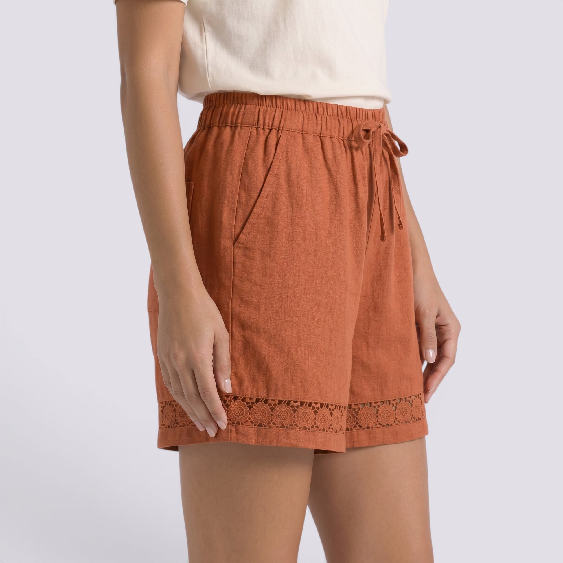 Pantalones Cortos Mujer Verano Lino
