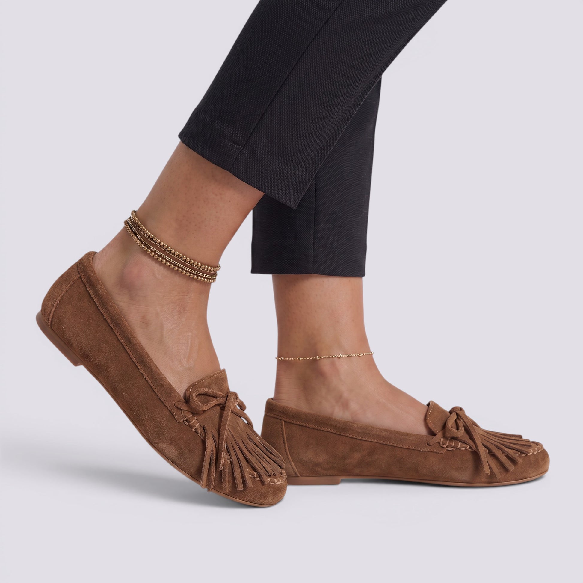 Zapatos Mocasines Mujer Planos Elegantes Acabado Mate