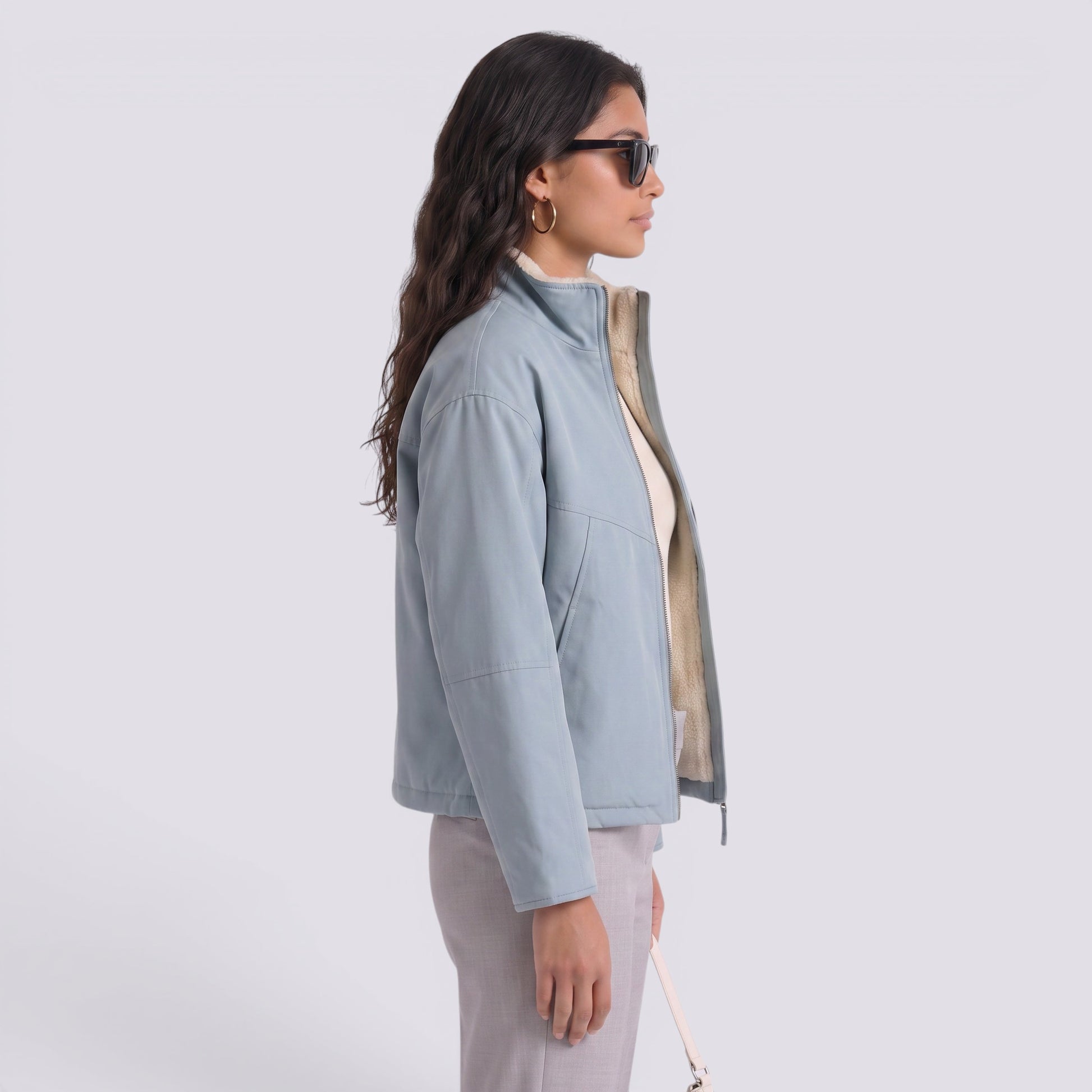 Chaqueta Acolchada Mujer Cuello Alto