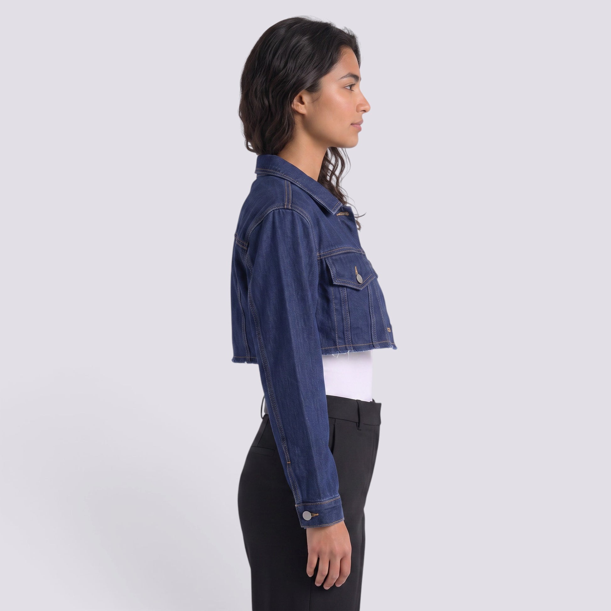 Chaqueta Vaquera Mujer Corta Entallada