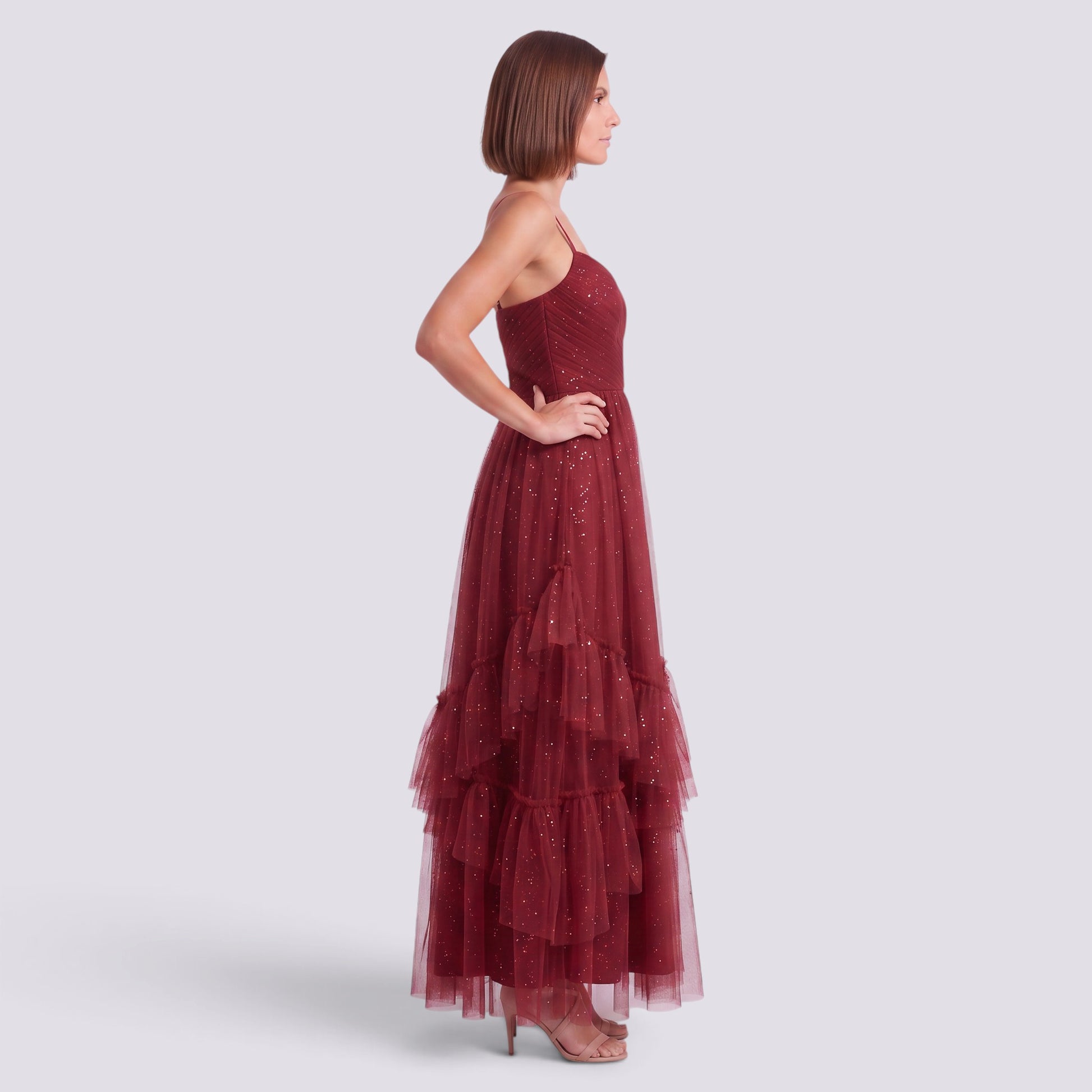 Vestido Largo Fiesta Mujer Sin Mangas Invitada Boda Elegante