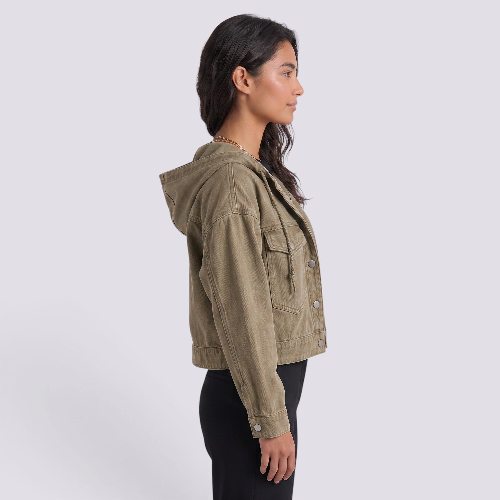 Chaqueta Vaquera Mujer con Capucha