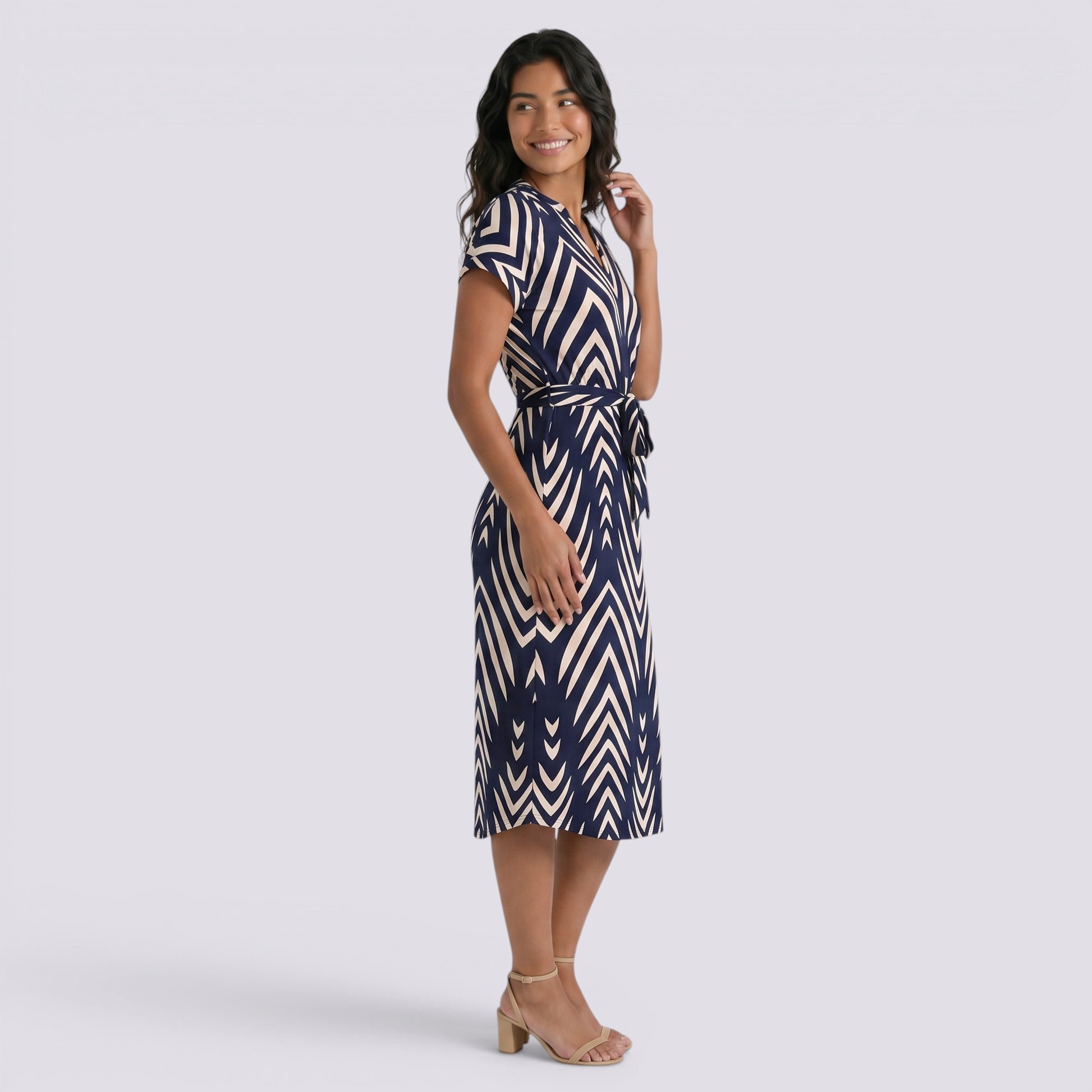 Vestido Midi Rayas Mujer Verano