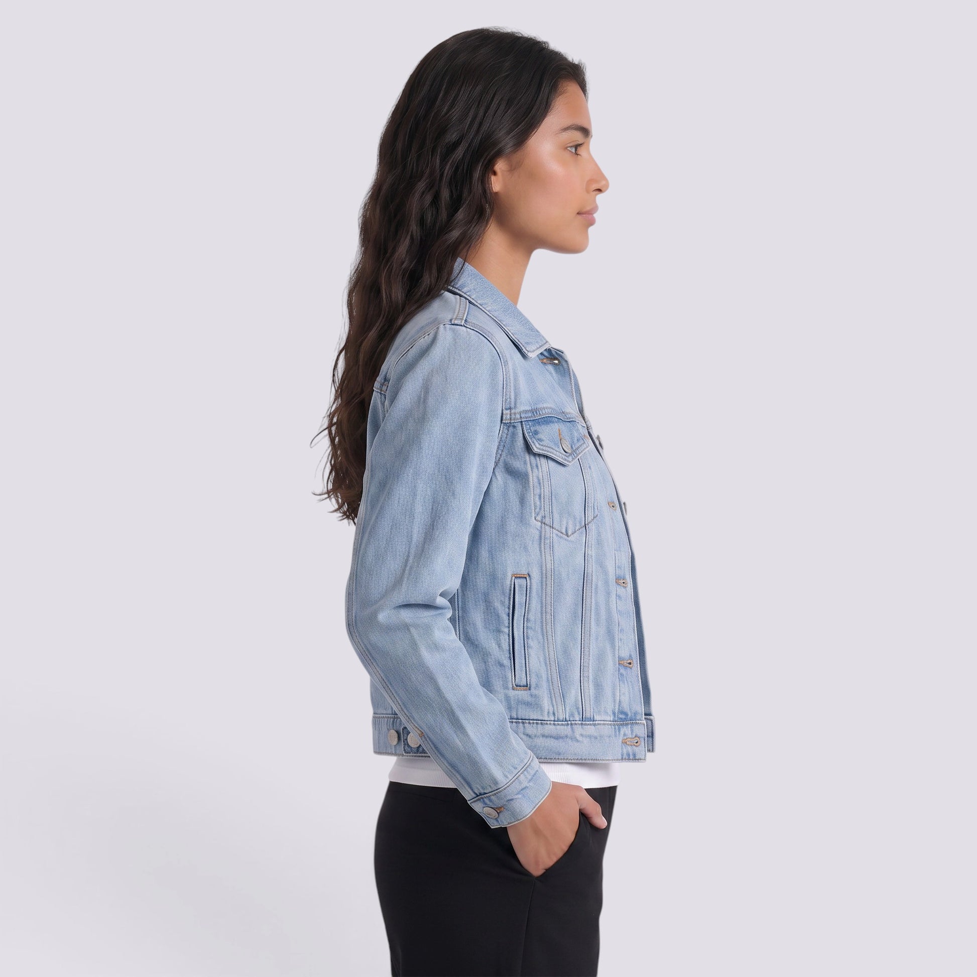 Chaqueta Vaquera Mujer Reversible Asimétrica