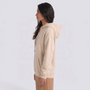 Sudadera Mujer con Capucha Estampado Astronauta Beige - vista lateral