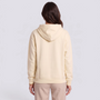 Sudadera Mujer con Capucha Estampado Letras Crema - vista trasera