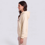 Sudadera Mujer con Capucha Estampado Letras Crema - vista lateral