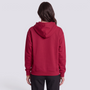 Sudadera Mujer con Capucha Estampado Letras Rojo - vista trasera