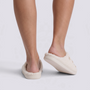 Zapatillas de casa mujer con hombre de jengibre navideño bordado y tacto borreguito, vista trasera