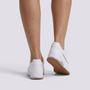 Zapatillas deportivas mujer con detalle metalizado blanco vista trasera