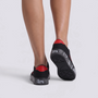 Zapatillas de lona mujer con estampado de corazón en negro, vista trasera