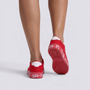 Zapatillas de lona mujer con estampado de corazón en rojo, vista trasera