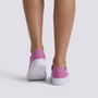Zapatillas de lona mujer con plataforma rosa fucsia - vista trasera