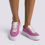 Zapatillas de lona mujer con plataforma rosa fucsia - vista frontal