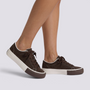 Zapatillas mujer efecto ante caqui vista lateral