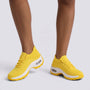 Zapatillas deportivas mujer plataforma tipo calcetín en amarillo, vista frontal