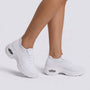 Zapatillas deportivas mujer plataforma tipo calcetín en blanco, vista lateral