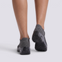 Zapatillas deportivas mujer plataforma tipo calcetín en gris, vista trasera