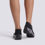 Zapatillas deportivas mujer plataforma tipo calcetín en negro y gris, vista trasera