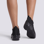 Zapatillas deportivas mujer plataforma tipo calcetín en negro, vista trasera